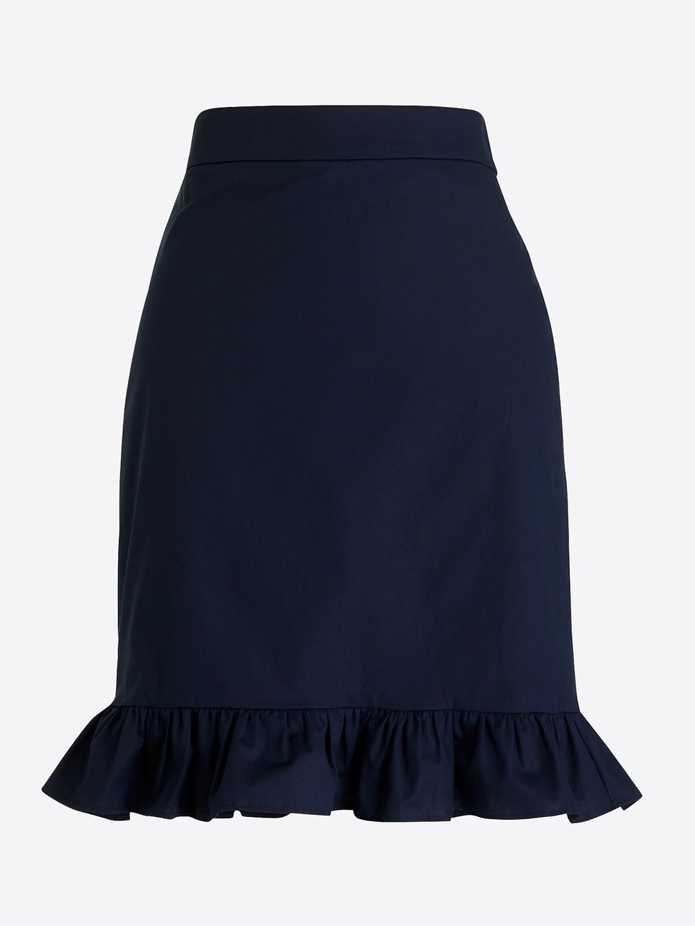 Ruffle mini skirt in cotton poplin